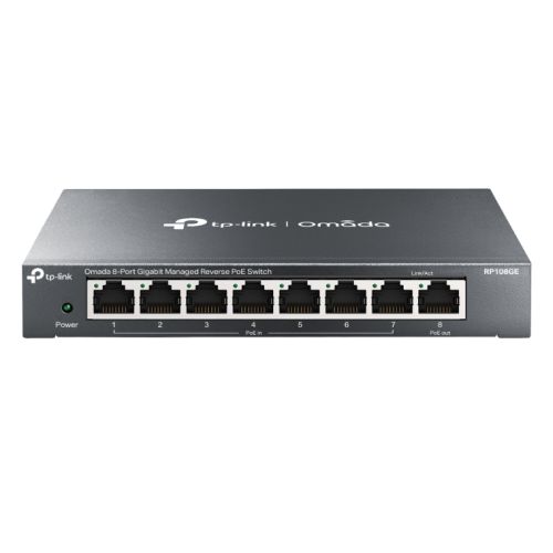 TP-LINK RP108GE 8-Port Gigabit Managed Reverse PoE Switch Metal TP-LINK RP108GE 8-Port Gigabit Managed Reverse PoE Switch Metal